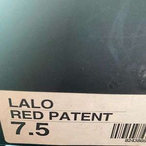 Red patent leather Steve Madden platform heels